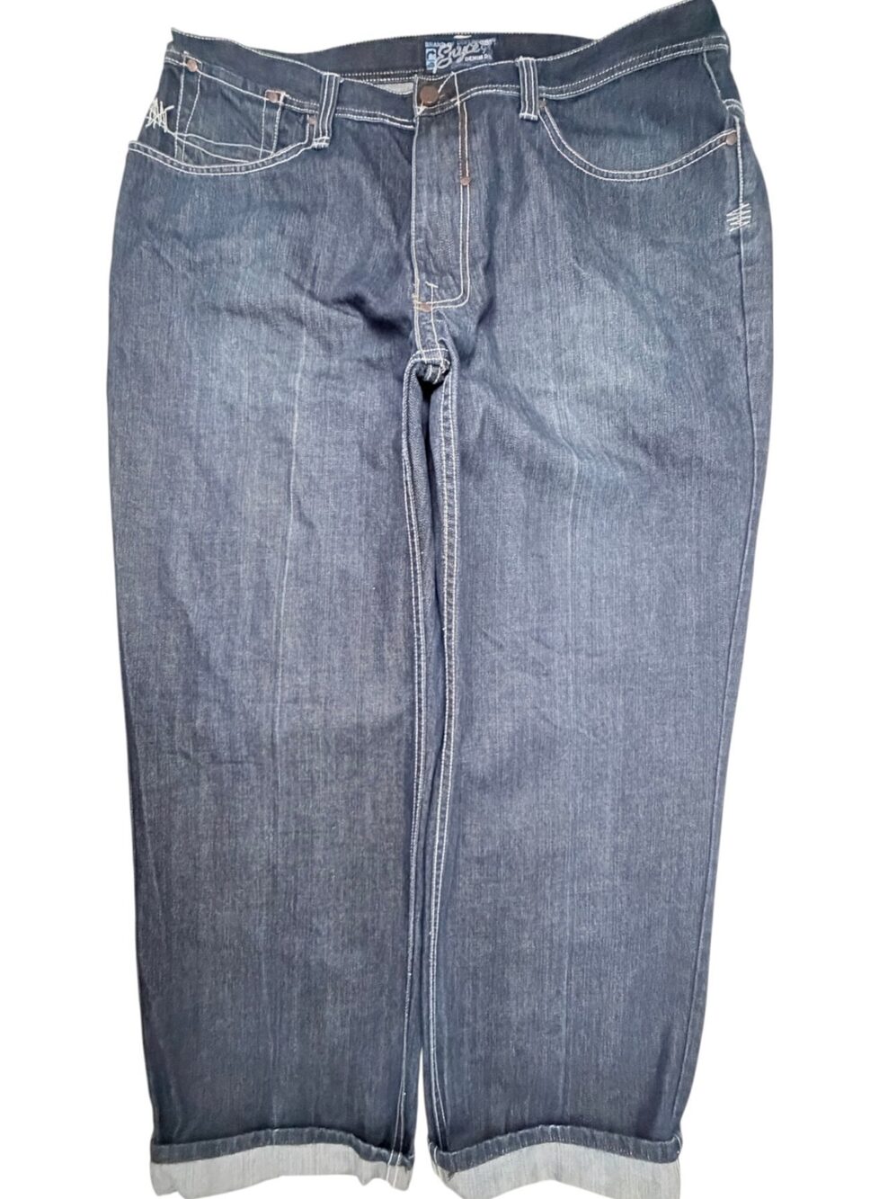 Enyce Jeans Men's 42 Dark Blue Baggy Fit Y2K Streetwear